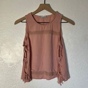 Maurice’s Pink tank with ties